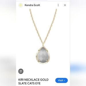 Kendra Scott Kiri Necklace Slate Gold 14K Plated